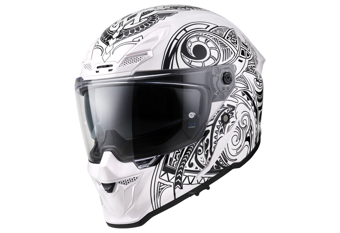 Bogotto Motorradhelm Blade Maori Helm, Notfallsystem-polsterung (eqrs),geeignet Für Brillenträger,vorber – Bild 2 von 5