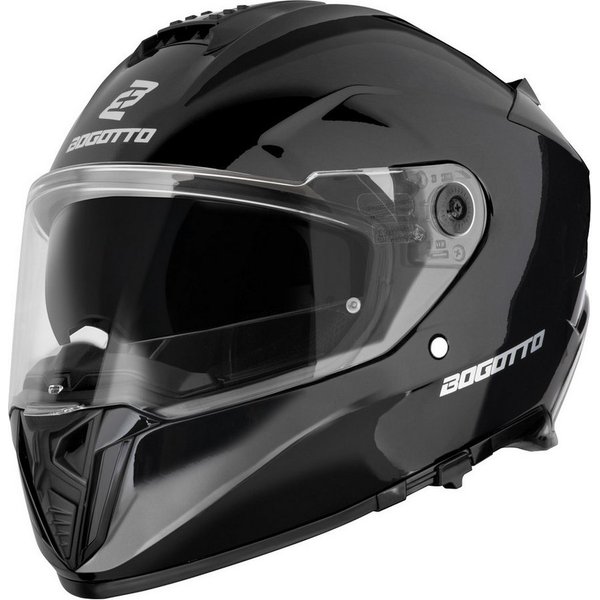 Bogotto Motorradhelm FF122 SVK Solid Helm, Vorbereitet Für Kommunikationssystem,integriertes Sonnenvisier