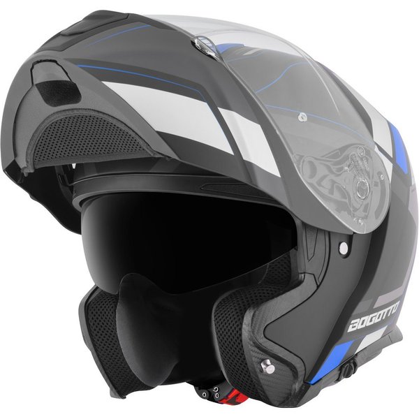 Bogotto Motorradhelm FF403 Murata Klapphelm, Integriertes Sonnenvisier