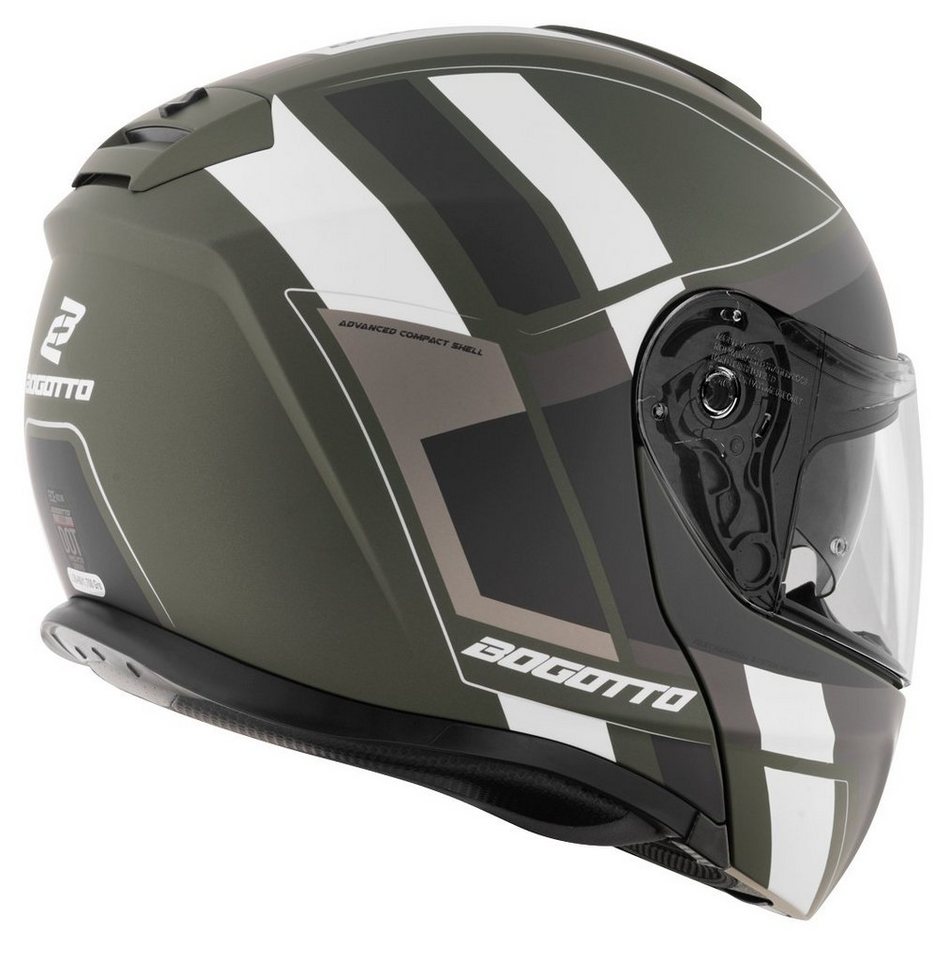 Bogotto Motorradhelm FF403 Murata Klapphelm, Integriertes Sonnenvisier – Bild 4 von 5