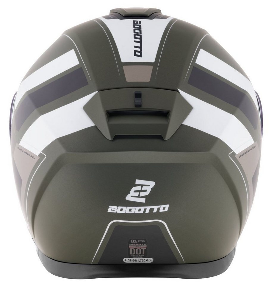 Bogotto Motorradhelm FF403 Murata Klapphelm, Integriertes Sonnenvisier – Bild 5 von 5