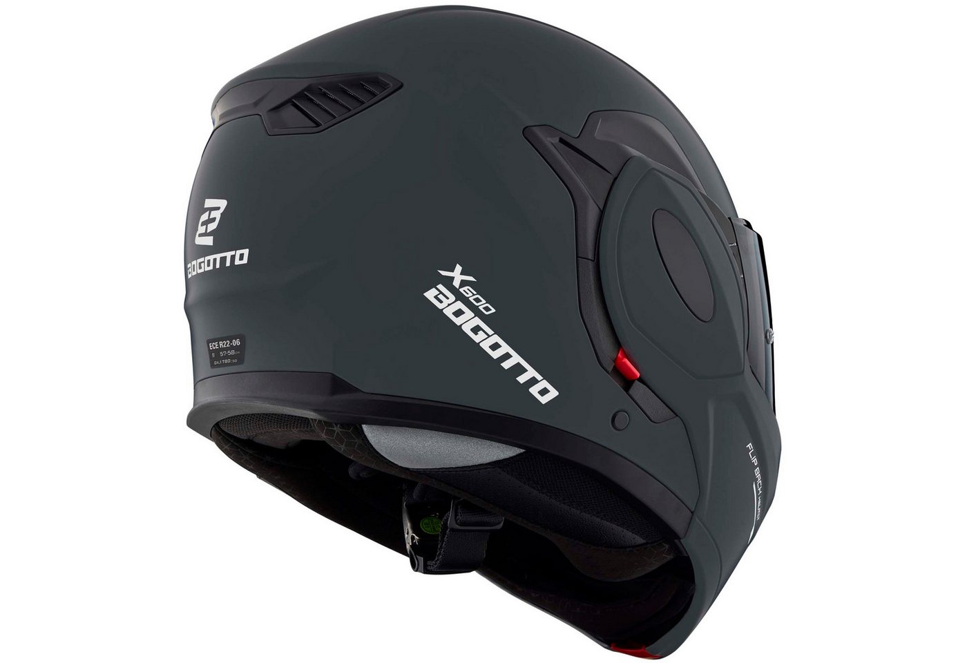 Bogotto Motorradhelm FS-X600 Klapphelm, Vorbereitet Für Kommunikationssystem,geeignet Brillenträger,vorbe – Bild 4 von 5