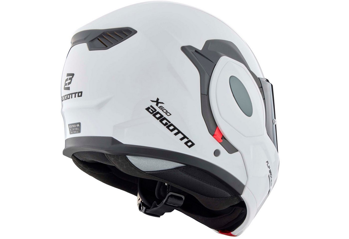 Bogotto Motorradhelm FS-X600 Klapphelm, Vorbereitet Für Kommunikationssystem,geeignet Brillenträger,vorbe – Bild 4 von 5
