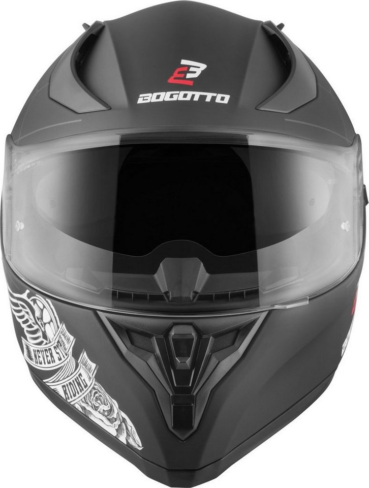 Bogotto Motorradhelm H128 Grim Evo Helm, Vorbereitet Für Pinlockscheibe,herausnehmbares Innenfutter,integr – Bild 4 von 5