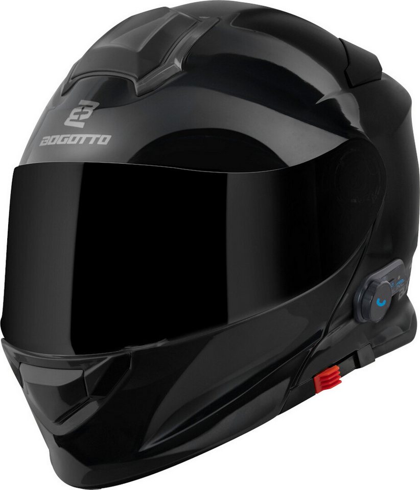 Bogotto Motorradhelm H271 BT Bluetooth Klapphelm, Integriertes Kommunikationssystem,geeignet Für Brillenträger,vorb – Bild 2 von 5