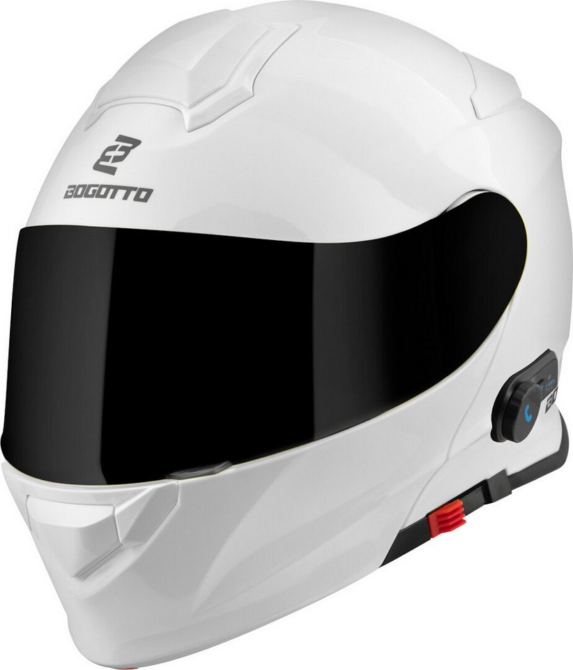 Bogotto Motorradhelm H271 BT Bluetooth Klapphelm, Integriertes Kommunikationssystem,geeignet Für Brillenträger,vorb – Bild 2 von 5