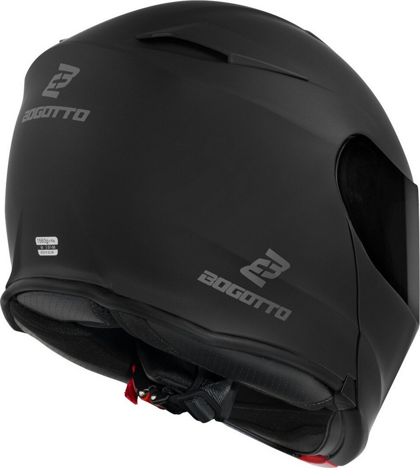 Bogotto Motorradhelm H271 Klapphelm, Vorbereitet Für Kommunikationssystem,geeignet Brillenträger,vorbe – Bild 4 von 5