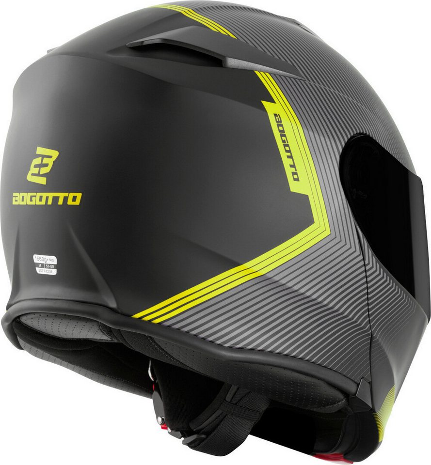 Bogotto Motorradhelm H271 Wayke Klapphelm, Vorbereitet Für Kommunikationssystem,geeignet Brillenträger,vorbe – Bild 4 von 5