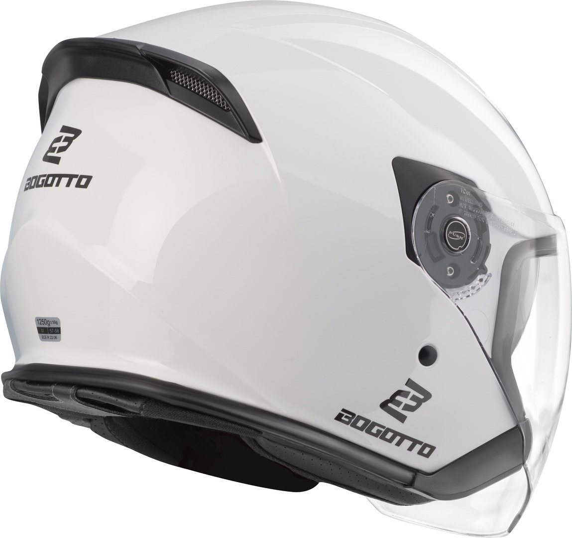 Bogotto Motorradhelm H586 Jethelm, Vorbereitet Für Kommunikationssystem,herausnehmbares Innenfutter – Bild 2 von 3