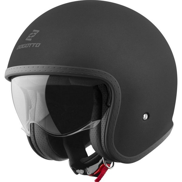 Bogotto Motorradhelm H589 Solid Jethelm, Herausnehmbares Innenfutter,integriertes Sonnenvisier
