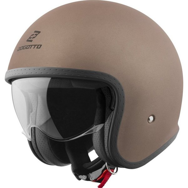 Bogotto Motorradhelm H589 Solid Jethelm, Herausnehmbares Innenfutter,integriertes Sonnenvisier