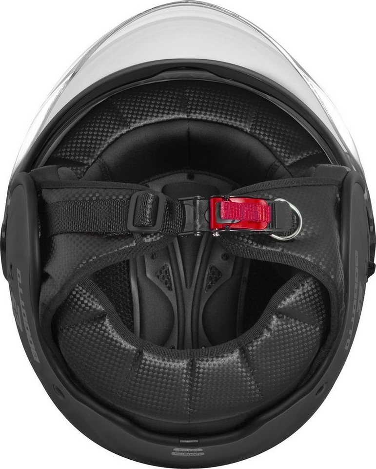 Bogotto Motorradhelm H595-1 SPN Jethelm, Herausnehmbares Innenfutter,integriertes Sonnenvisier – Bild 3 von 3