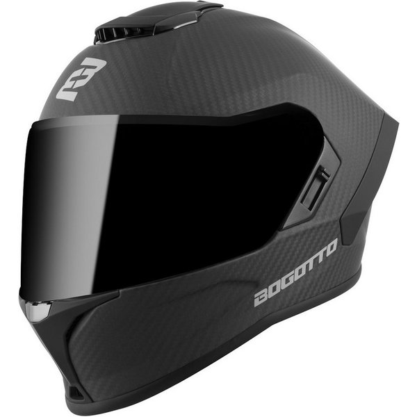 Bogotto Motorradhelm Phantom Carbon 6K Helm, Vorbereitet Für Kommunikationssystem,notfallsystem-polsterung (eq