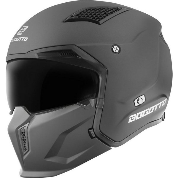 Bogotto Motorradhelm Radic 22.06 Helm, Herausnehmbares Innenfutter,integriertes Sonnenvisier