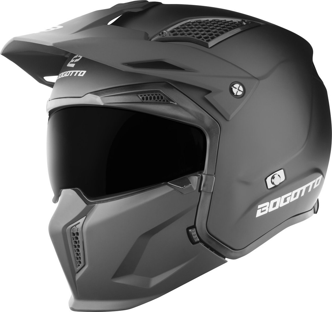 Bogotto Motorradhelm Radic 22.06 Helm, Herausnehmbares Innenfutter,integriertes Sonnenvisier – Bild 2 von 5