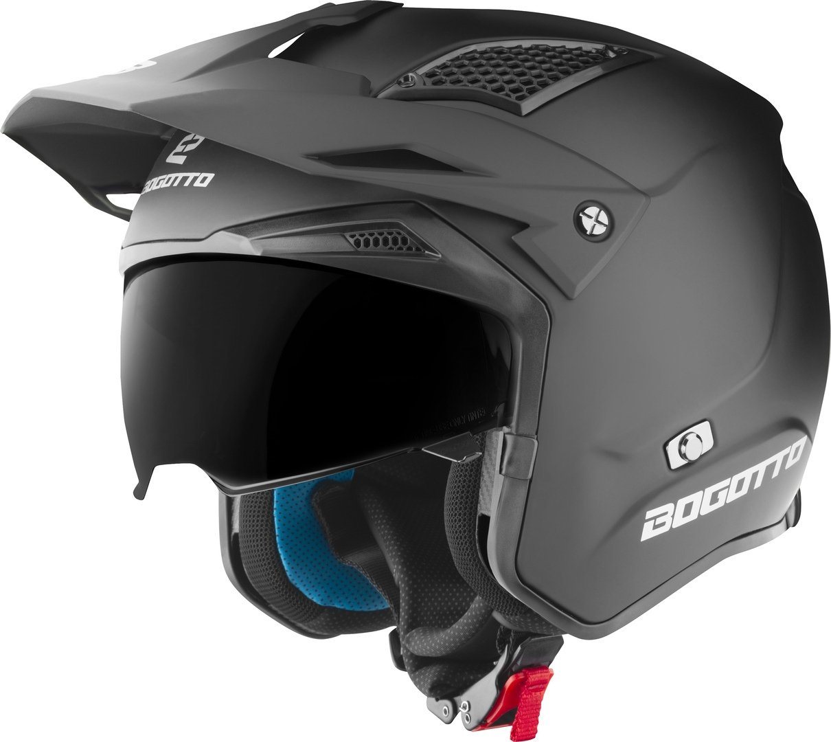 Bogotto Motorradhelm Radic 22.06 Helm, Herausnehmbares Innenfutter,integriertes Sonnenvisier – Bild 3 von 5