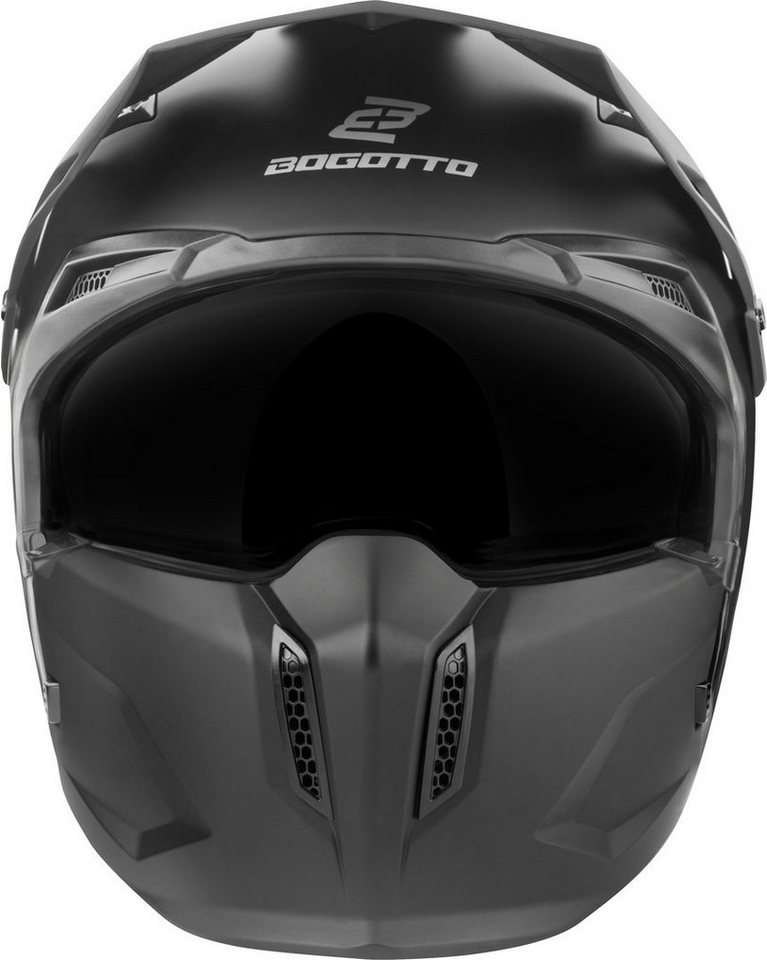 Bogotto Motorradhelm Radic 22.06 Helm, Herausnehmbares Innenfutter,integriertes Sonnenvisier – Bild 5 von 5