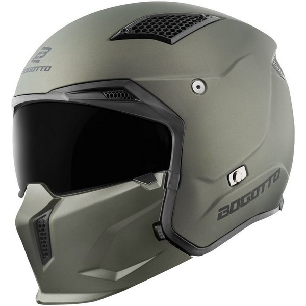Bogotto Motorradhelm Radic 22.06 Helm, Herausnehmbares Innenfutter,integriertes Sonnenvisier