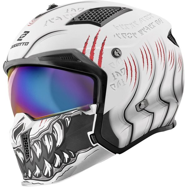 Bogotto Motorradhelm Radic Waheela 22.06 Helm, Herausnehmbares Innenfutter,integriertes Sonnenvisier