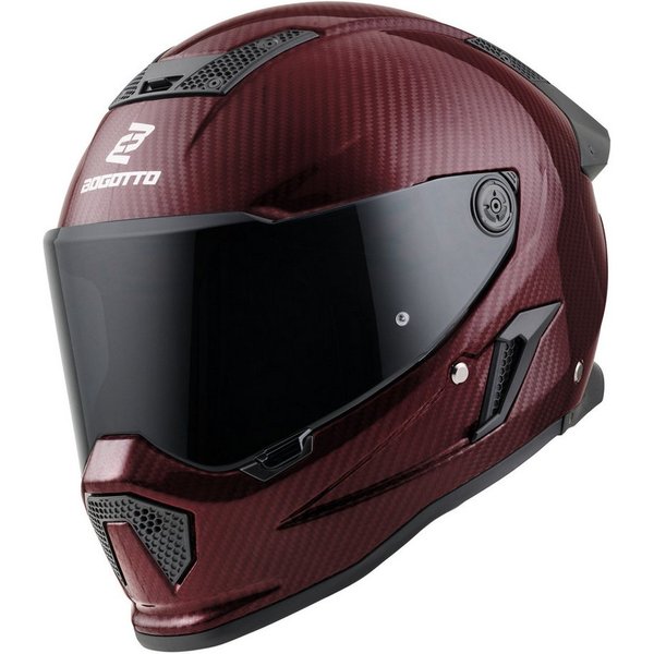 Bogotto Motorradhelm Rapto Carbon Helm, Vorbereitet Für Kommunikationssystem,geeignet Brillenträger,vorbe