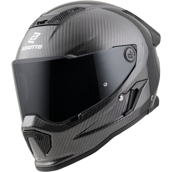 Bogotto Motorradhelm Rapto Carbon Helm, Vorbereitet Für Kommunikationssystem,geeignet Brillenträger,vorbe