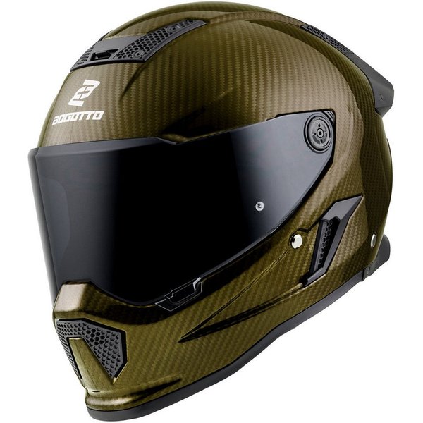 Bogotto Motorradhelm Rapto Carbon Helm, Vorbereitet Für Kommunikationssystem,geeignet Brillenträger,vorbe