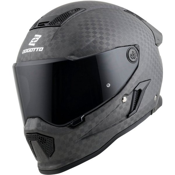Bogotto Motorradhelm Rapto CheckR Carbon Helm, Vorbereitet Für Kommunikationssystem,geeignet Brillenträger,vorbe