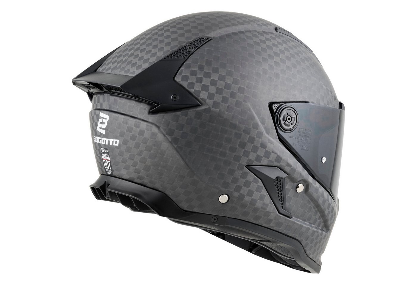 Bogotto Motorradhelm Rapto CheckR Carbon Helm, Vorbereitet Für Kommunikationssystem,geeignet Brillenträger,vorbe – Bild 4 von 5