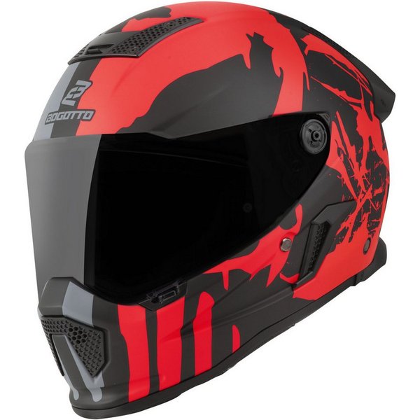 Bogotto Motorradhelm Rapto Demon Helm, Vorbereitet Für Kommunikationssystem,geeignet Brillenträger,vorbe