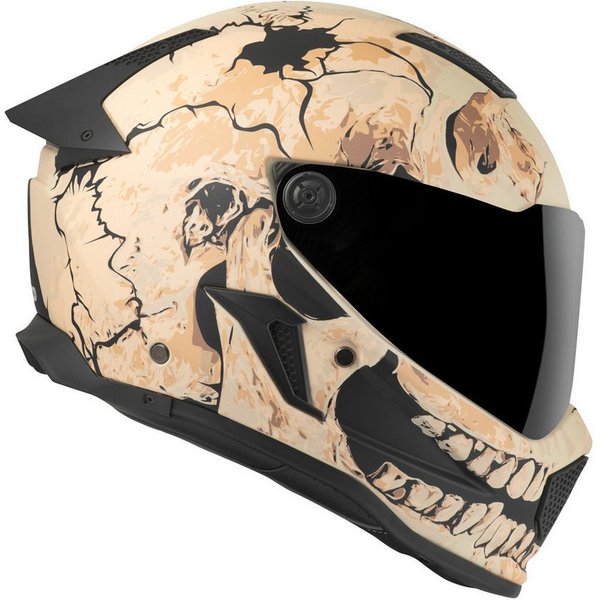 Bogotto Motorradhelm Rapto Skull Helm, Vorbereitet Für Kommunikationssystem,geeignet Brillenträger,vorbe