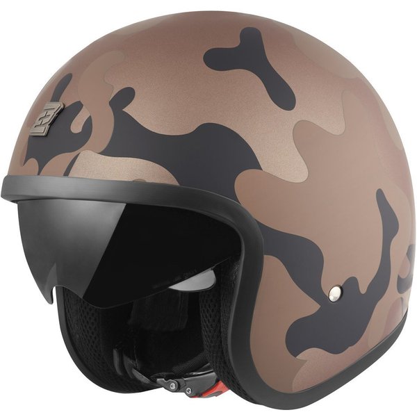 Bogotto Motorradhelm V537 Camo Jethelm, Integriertes Sonnenvisier