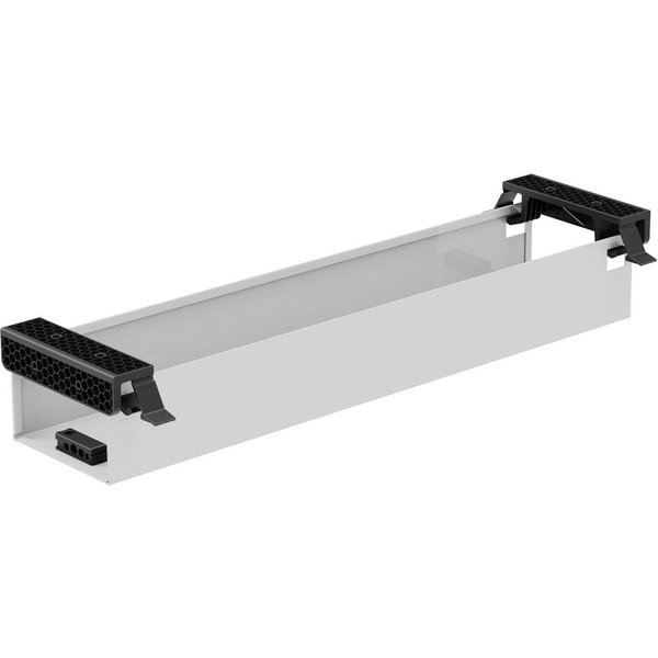 boho office® Kabelkanal, Kabelwanne 57 cm in weiß, beidseitig klappbar mit viel Stauraum