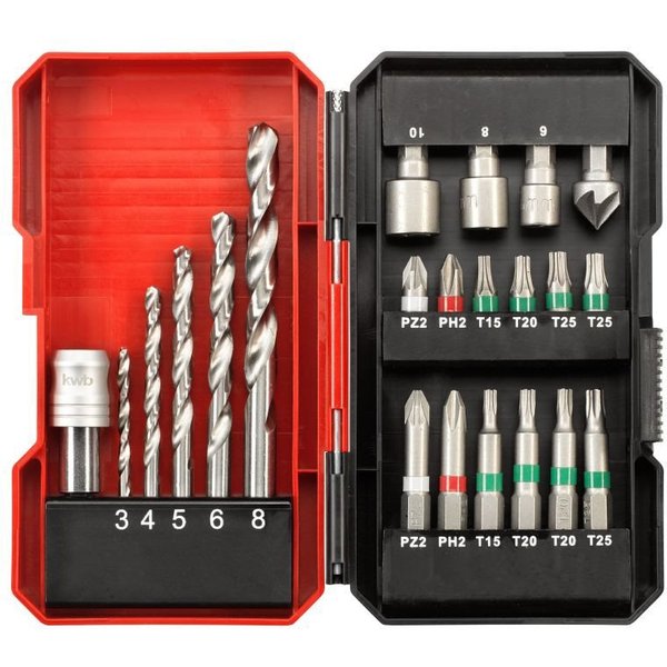 Einhell Bohrer- und Bit-Set Einhell Bit-Bohrerbox 22-teilig Sechskant