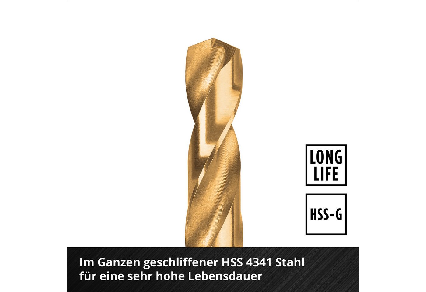 Einhell Bohrer- und Bit-Set Original Einhell 19-tlg. HSS-G Titan Metallbohrer-Set (im Ganzen gesch, (19x HSS-G Titan Metallbohrer (1 / 1,5 / 2 / 2,5 / 3 / 3,5 / – Bild 5 von 5