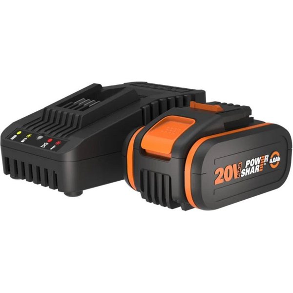 Worx Bohrer- und Bitset Worx PowerShare Akku Set 20V / 4,0 Ah mit Ladegerät WA3604