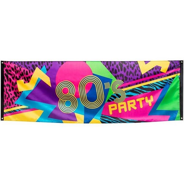 Boland Hängedekoration 80s Party Banner, Das fetzt: Partydeko im 80er Style!