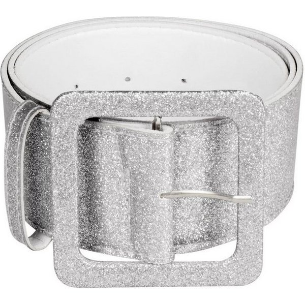 Boland Synthetikgürtel Glitzer Gürtel silber