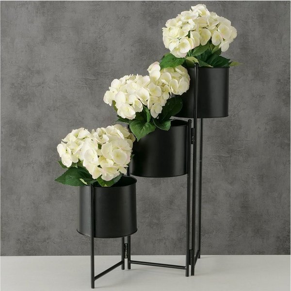 BOLTZE Blumenständer, Pflanzenständer Blumentopfhalter 3 Behälter Wohnraumdeko Accessoire