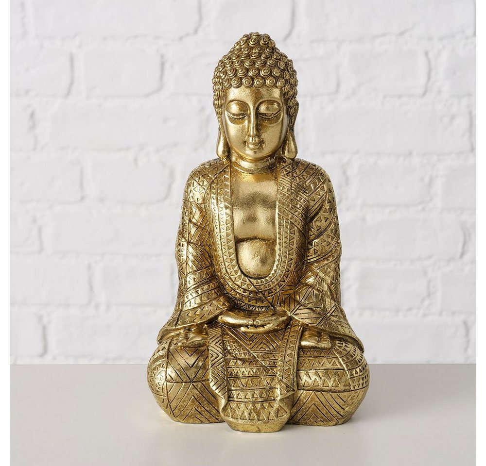BOLTZE Dekofigur, Wohndekoration Buddha Figur Wohnzimmer Dekofigur, Skulptur – Bild 5 von 5