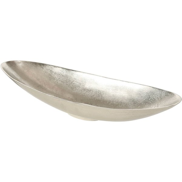 BOLTZE GRUPPE Dekoschale PHÖNIX, B 51 cm, T 19 cm, Silbergrau, Aluminium (1 St), vernickelt