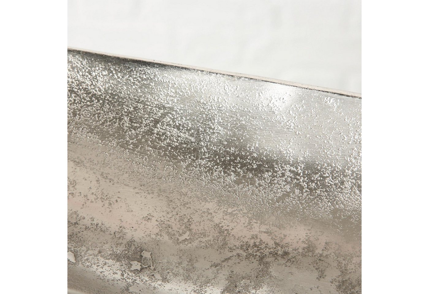 BOLTZE GRUPPE Dekoschale PHÖNIX, B 51 cm, T 19 cm, Silbergrau, Aluminium (1 St), vernickelt – Bild 3 von 3