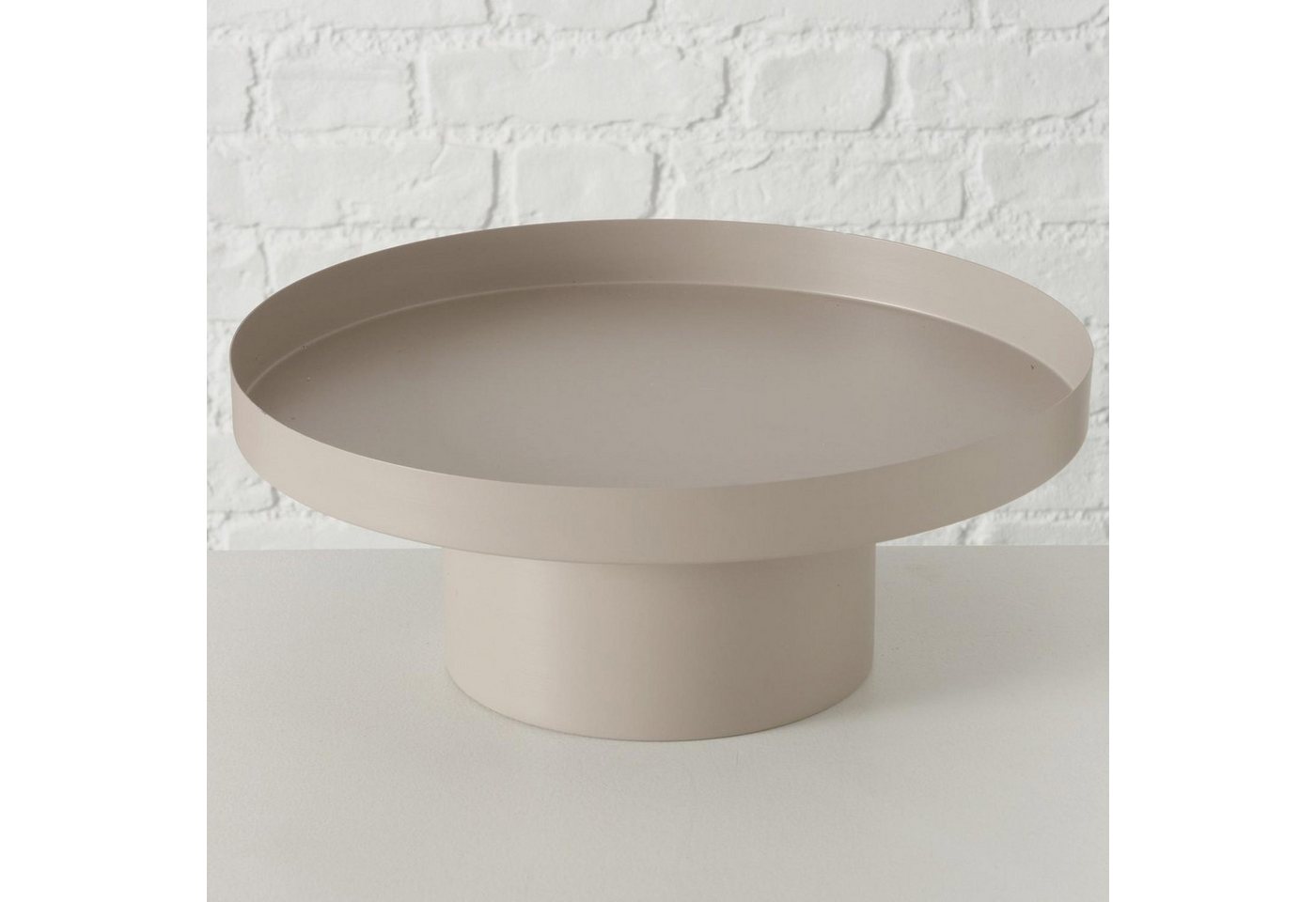 BOLTZE GRUPPE Tablett Deko-Tablett FLAIRE, Ø 26 cm, Silbergrau, Eisen, (1-tlg) – Bild 2 von 2