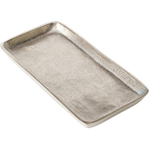 BOLTZE GRUPPE Tablett Deko-Tablett VENDI, 29 x 14,5 cm, Silbergrau, Aluminium, (1-tlg)