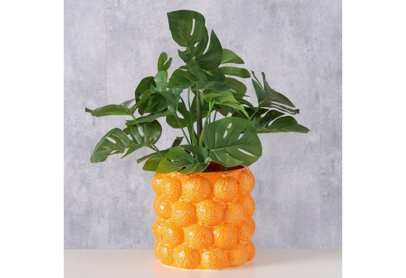 BOLTZE GRUPPE Übertopf ORANGE, Ø 17 x H 15 cm, Porzellan, (1 St), mit Orangen aus Porzellan verziert – Bild 4 von 4