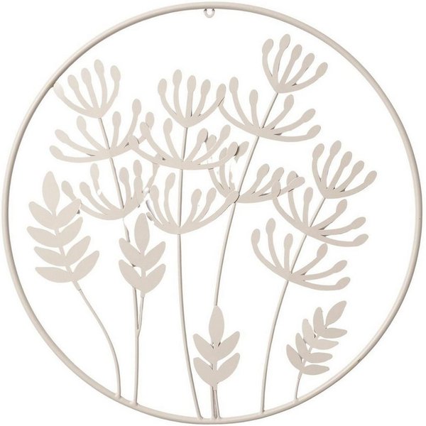 BOLTZE GRUPPE Wanddekoobjekt FARAH, Ø 50 cm, Beige, Eisen, (1 St), Zweigenmotive, ohne Befestigungsmaterial