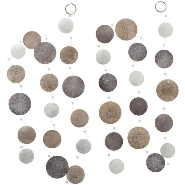 BOLTZE Hängedekoration Capiz-Girlande Nyla, Beige, Muscheldeko, 1 Stück zufällige Variante