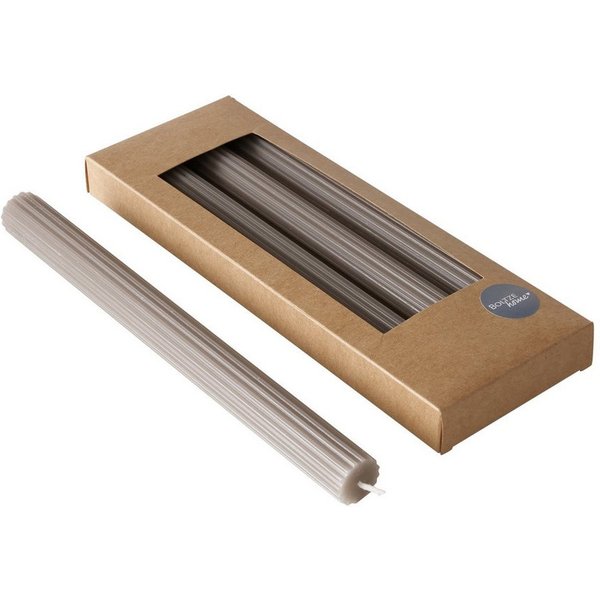 BOLTZE Tafelkerze Stabkerze Classic, 4-teilig, 26 cm hoch, Braun (1-tlg)
