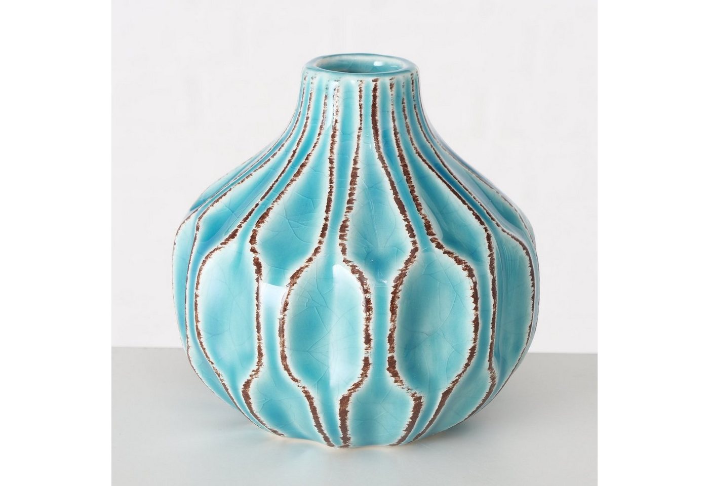 BOLTZE Tischvase 3er Set Vase Lenja, türkis – Bild 2 von 5