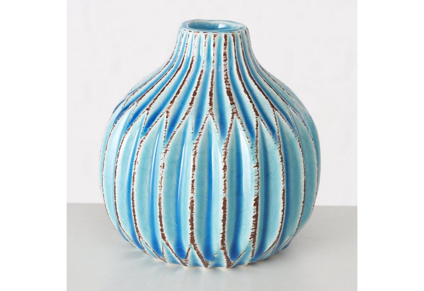 BOLTZE Tischvase 3er Set Vase Lenja, türkis – Bild 3 von 5