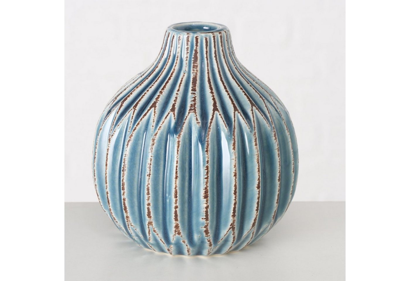 BOLTZE Tischvase 3er Set Vase Lenja, türkis – Bild 4 von 5